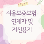 서울보증보험 연체자