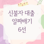 신불자 대출 알짜배기
