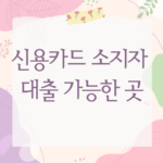 신용카드 소지자 대출