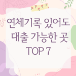 연체기록 있어도 대출 가능한 곳