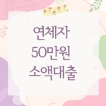 연체자 50만원 소액대출