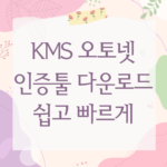 KMS 오토넷 인증툴 다운로드, 쉽고 빠르게