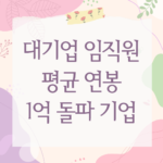 대기업 임직원 평균 연봉 1억 돌파 기업 55곳