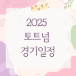 2025 토트넘 경기일정