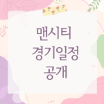 맨시티 경기일정