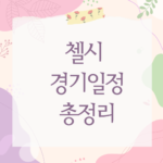 첼시 경기일정