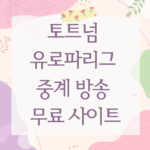 토트넘 유로파리그 중계 방송 무료 사이트