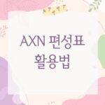 AXN 편성표 활용법