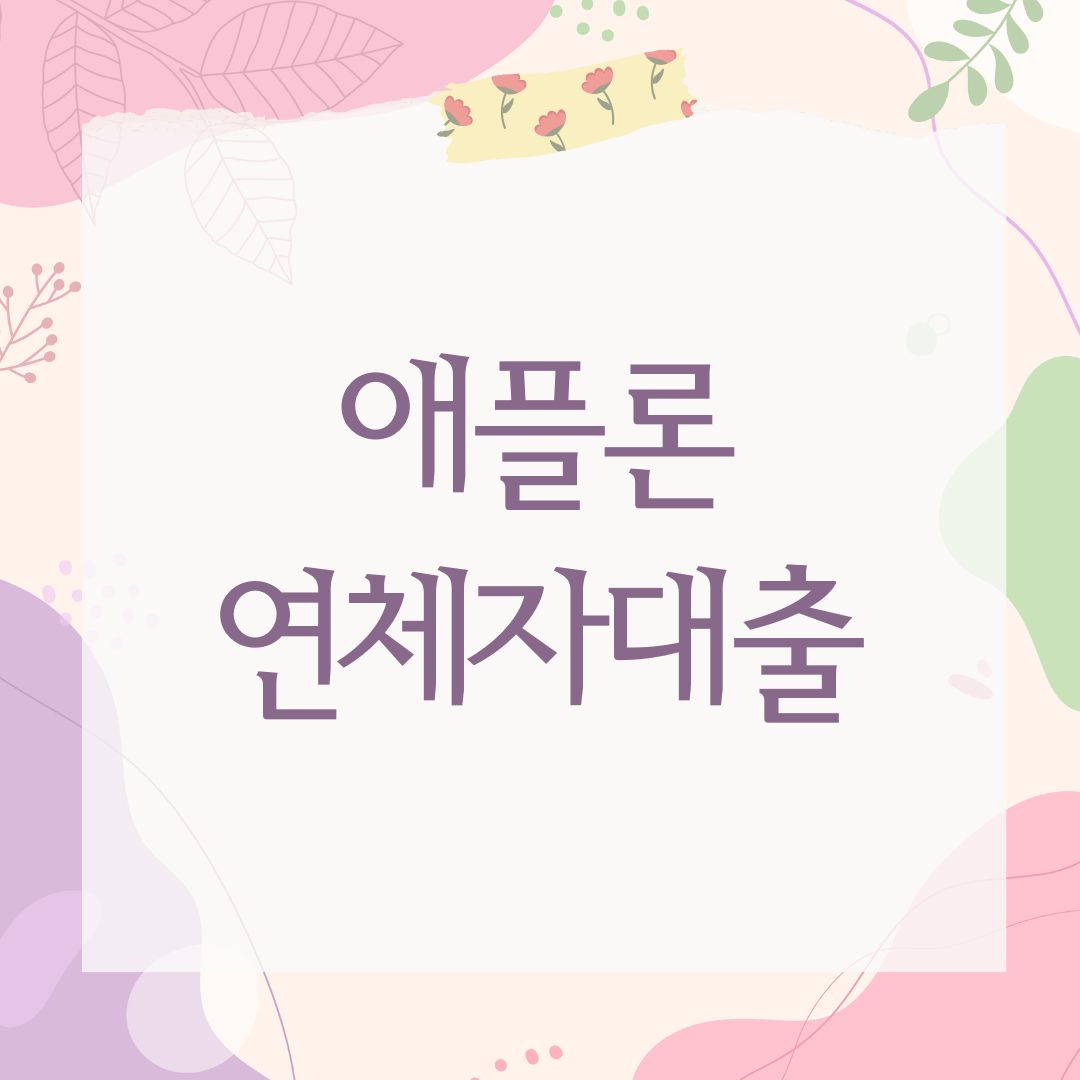 애플론 연체자대출
