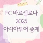 FC 바르셀로나 2025 아시아투어 중계