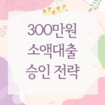 300만원 소액대출 승인 전략