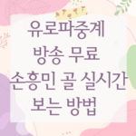 유로파중계 방송 무료 손흥민 골 실시간 보는 방법