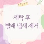 세탁 후 빨래 냄새 제거