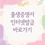 출생증명서 인터넷발급 바로가기