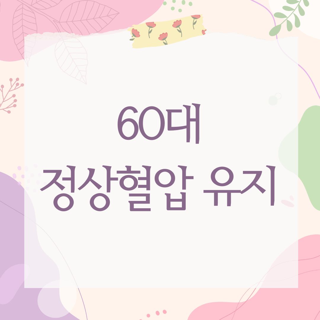 60대 정상혈압 유지